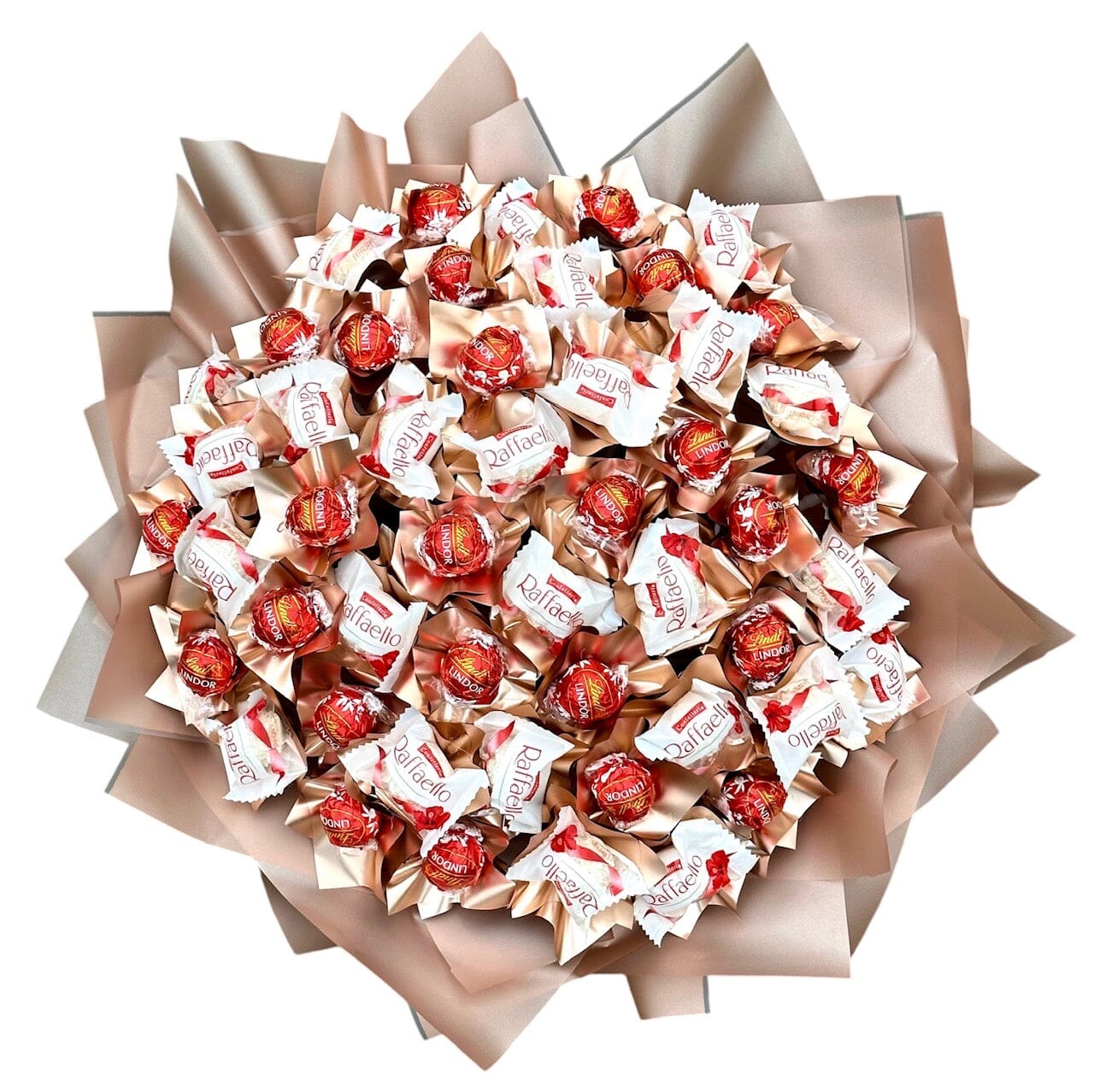 Luxury Rose Gold Wrapped Chocolate Mix Bouquet