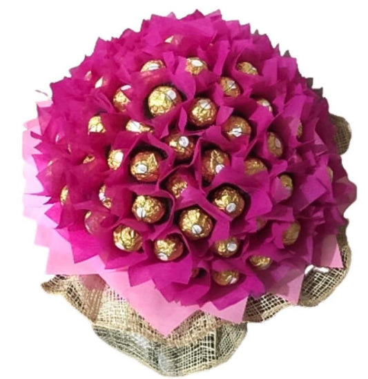 Bright Pink Lovely Chocolate Bouquet