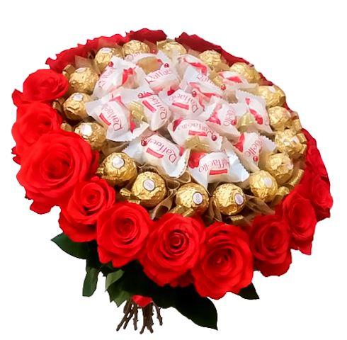 Luxury Bouquet of Chocolate with Roses