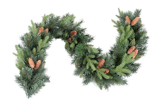 Fresh Spruce with Long Cones Holiday Garland